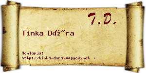 Tinka Dóra névjegykártya